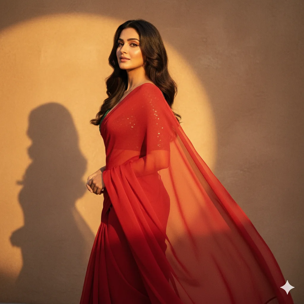 Red Saree Bollywood Drama